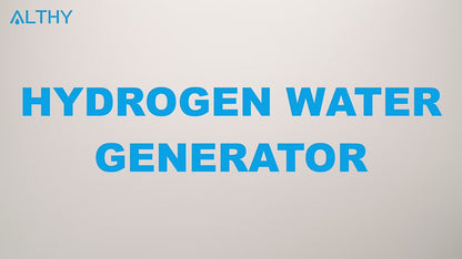 ALTHY Molecular Hydrogen Rich Water Generator Bottle - Glass Cupbody - DuPont SPE PEM Dual Chamber lonizer- H2 Inhalation Device