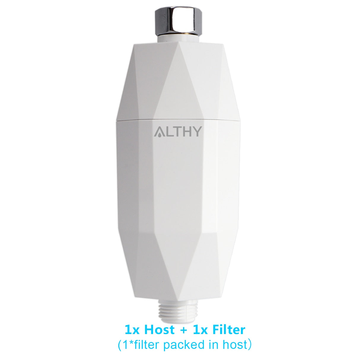 ALTHY Vitamin C Revitalizing Shower Water Filter - Reduces Chlorine Heavy Metal - Improves Dry Itchy Skin, Hair Dandruff, Eczema