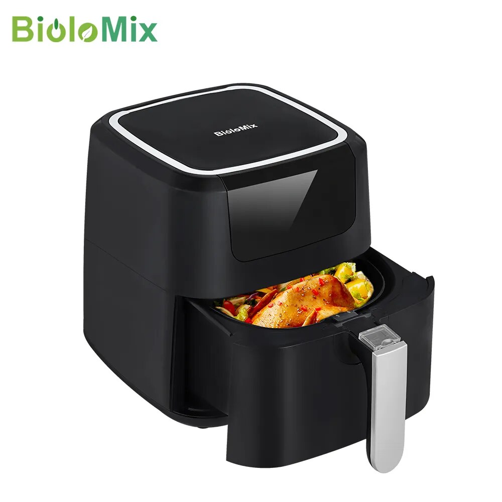 BioloMix 5L 1400W Digital Air Fryer Hot Oven Cooker Nonstick Basket 8 Presets LED Touchscreen Oilless Deep Fryer BPA & PFOA FREE