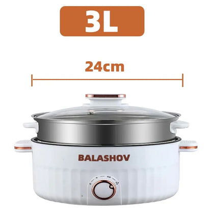 Multifunction Non-stick Pan Electric Cooking Pot Household  Hot Pot Single/Double Layer Fast Heating Electric Rice Cooker EU