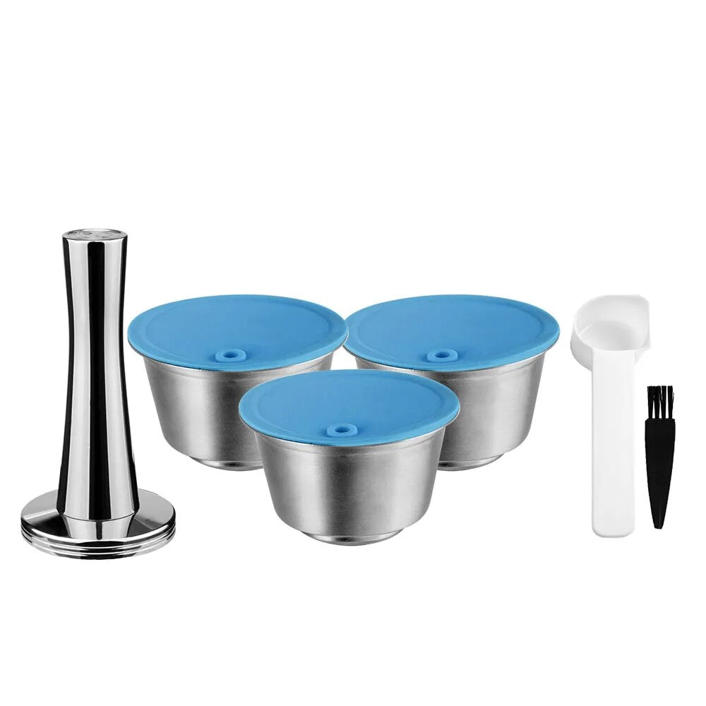 Refillable For Dolce Gusto Capsule Silicone Sleeve Stainless Steel Metal Dolci Gusto Coffee Maker Coffee Scoop Tamper i Cafilas