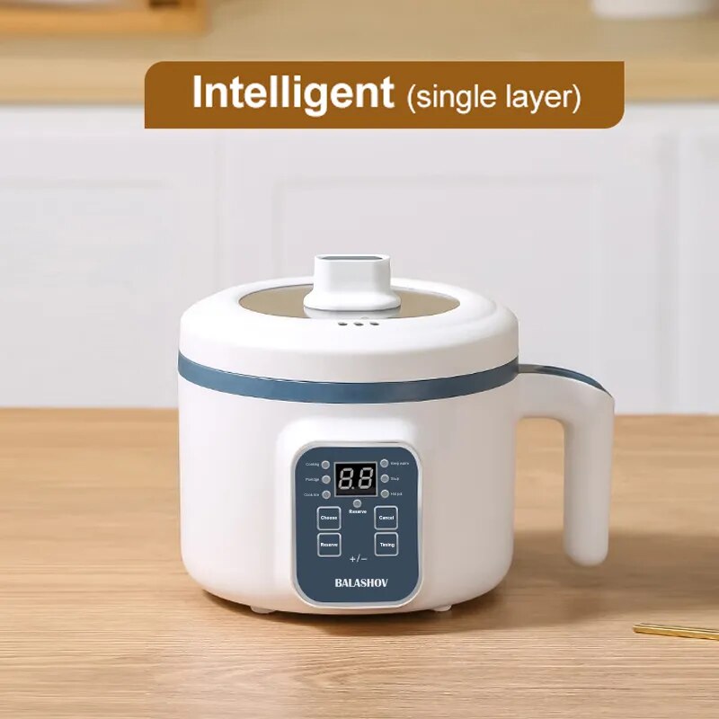 Mini Rice Cooker Household HotPot Multifunctional Rice Cooker with Steamer Single/Double Layer Non-Stick Electric Cooker EU Plug