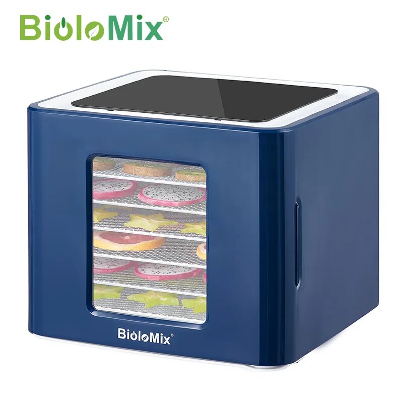 BioloMix 6 Trays Food Dehydrator with LED Touch Control,Digital Temperature and Time,Dryer for Fruit Vegetable Meat Beef Jerky