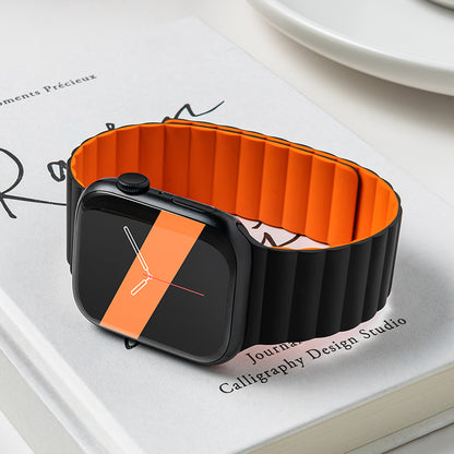 Magnetic Silicone Sport Watch Band for iWatch 8 7 6 5 4 3 2 1 SE