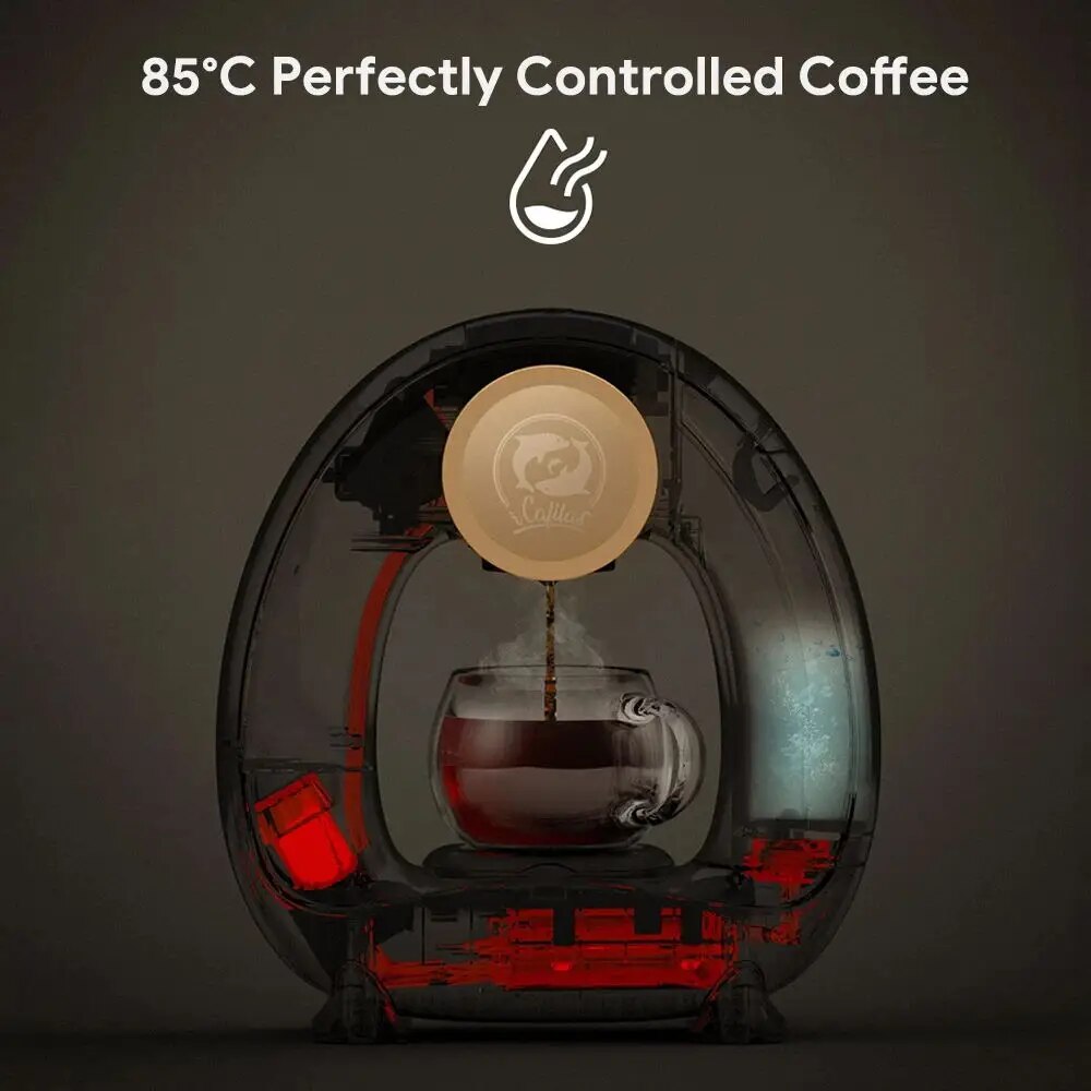 icafilas Coffee Machine MINI Q Portable American Coffee Machine Silent No Vibration Compatible Ground Coffee and Tea Home Office