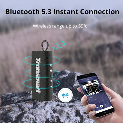 Tronsmart Trip Portable Speaker Dual-Driver Bluetooth Speaker, IPX7 Waterproof, True Wireless Stereo for Outdoor