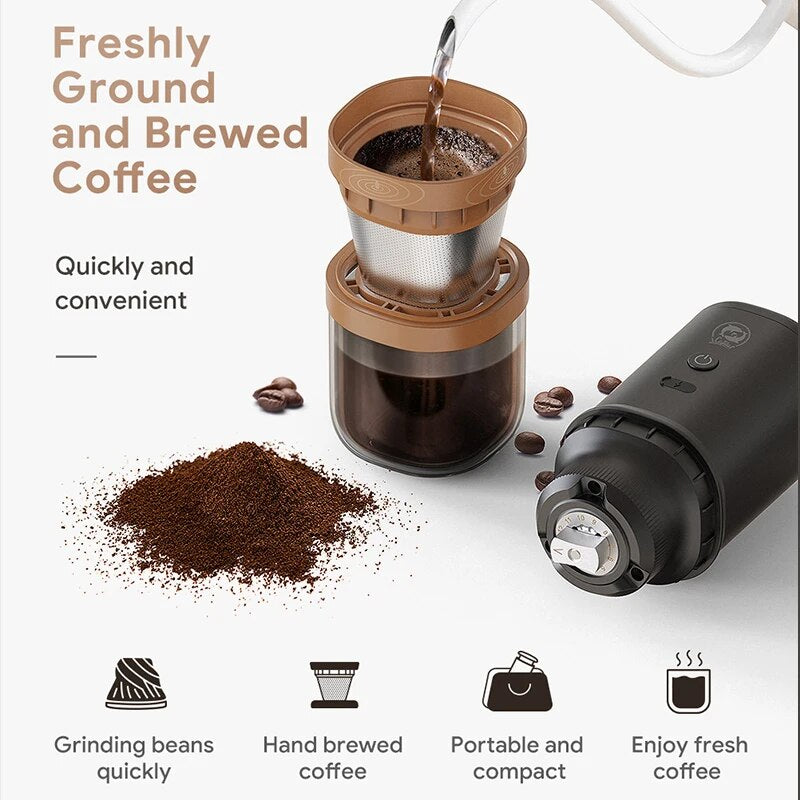 3IN 1 Drip coffee machine grinder coffee machine high-grade stainless steel adjustable coffee Grinder long battery life icafilas