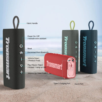 Tronsmart Trip Portable Speaker Dual-Driver Bluetooth Speaker, IPX7 Waterproof, True Wireless Stereo for Outdoor
