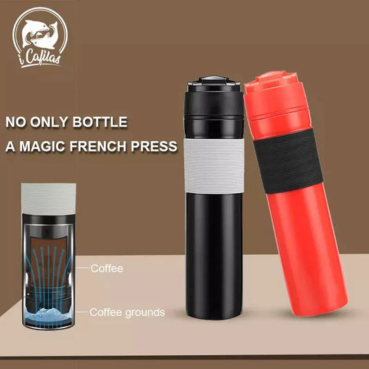 ICafilasOriginal Portable French Press Coffee Maker Insulated Travel Mug Premium Group Will Be Better