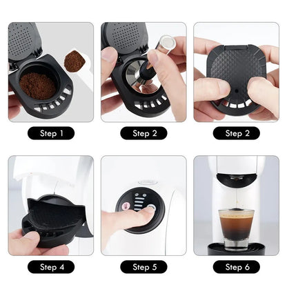 ICafilas VIPCoffee Adapter Dolce Gusto Reusable Capsule Adapter with Genio S Piccolo Coffee Machine Accessories