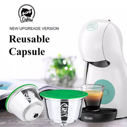 Reusable Dolce Gusto Coffee Capsules 3rd Plastic Stainless Steel Refillable Dolce Gusto Coffee Capsules for Nescafé Machines