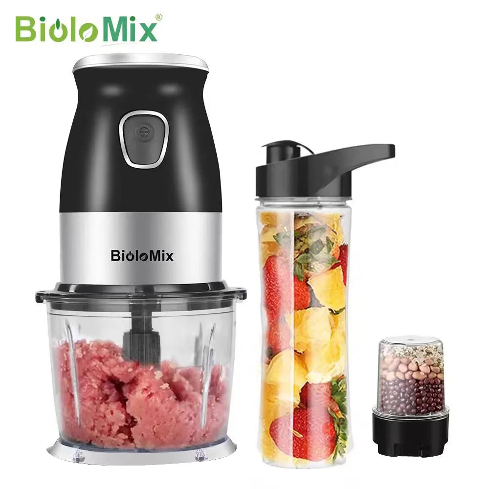 BPA FREE 500W Portable Personal Blender Mixer Food Processor With Chopper Bowl 600ml Juicer Bottle Meat Grinder Baby Food Maker