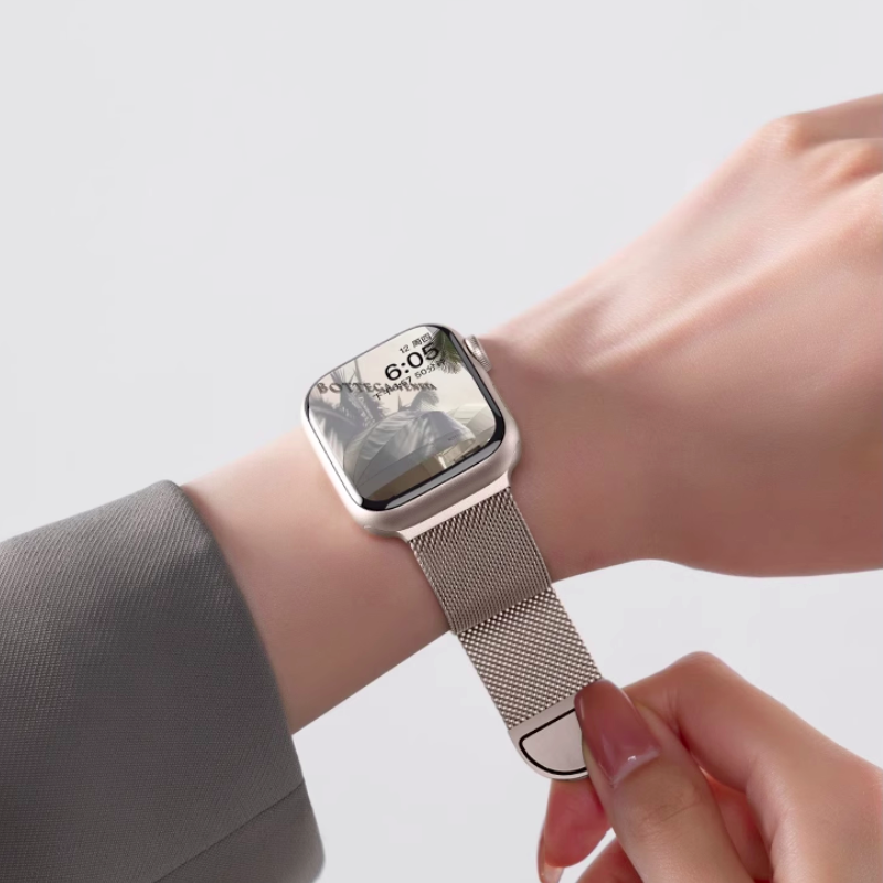 Магнитный миланский ремешок из нержавеющей стали для Apple Watch 