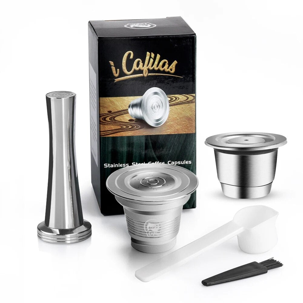 ICafilasFor Nespresso LOR Machine Reusable Coffee Filter For Nespresso Coffee Capsules Crema Coffee Powder Refillable Basket