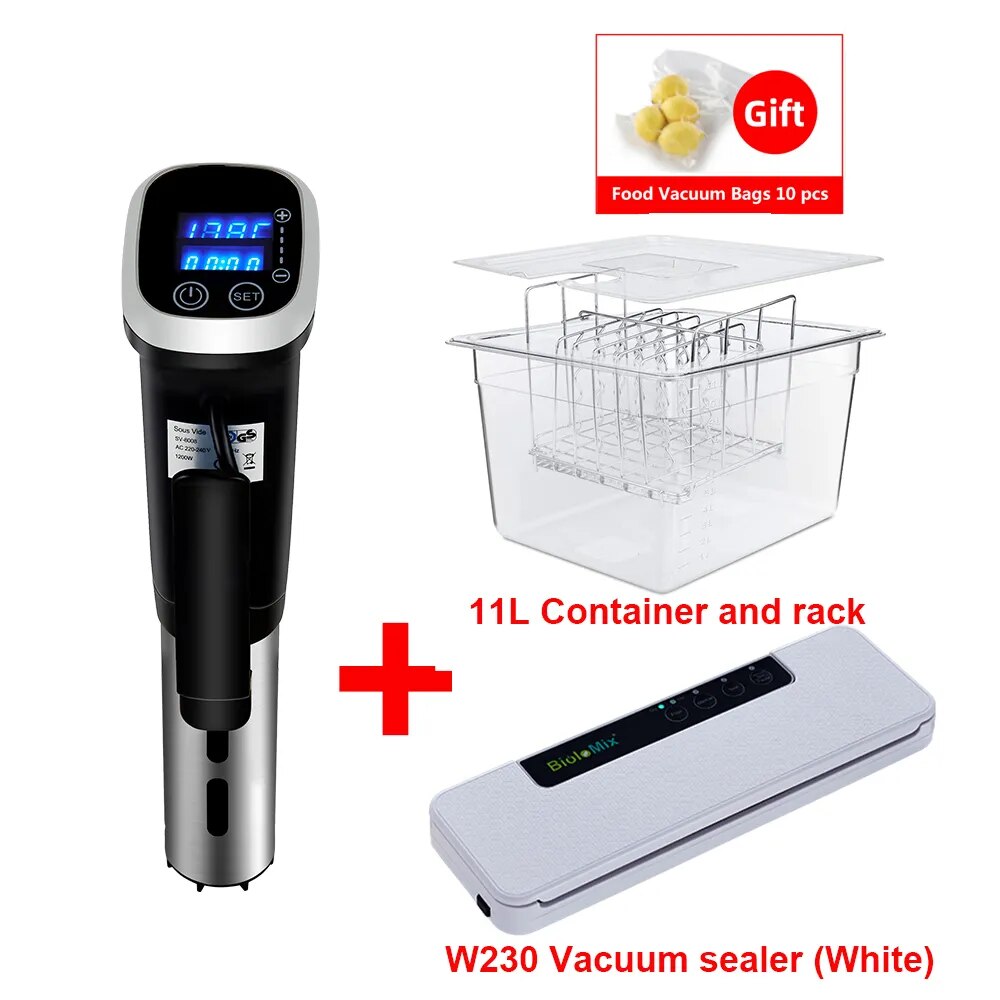 BioloMix 2.55 Generation IPX7 Waterproof Vacuum Sous Vide Cooker Immersion Circulator Accurate Cooking With LED Digital Display