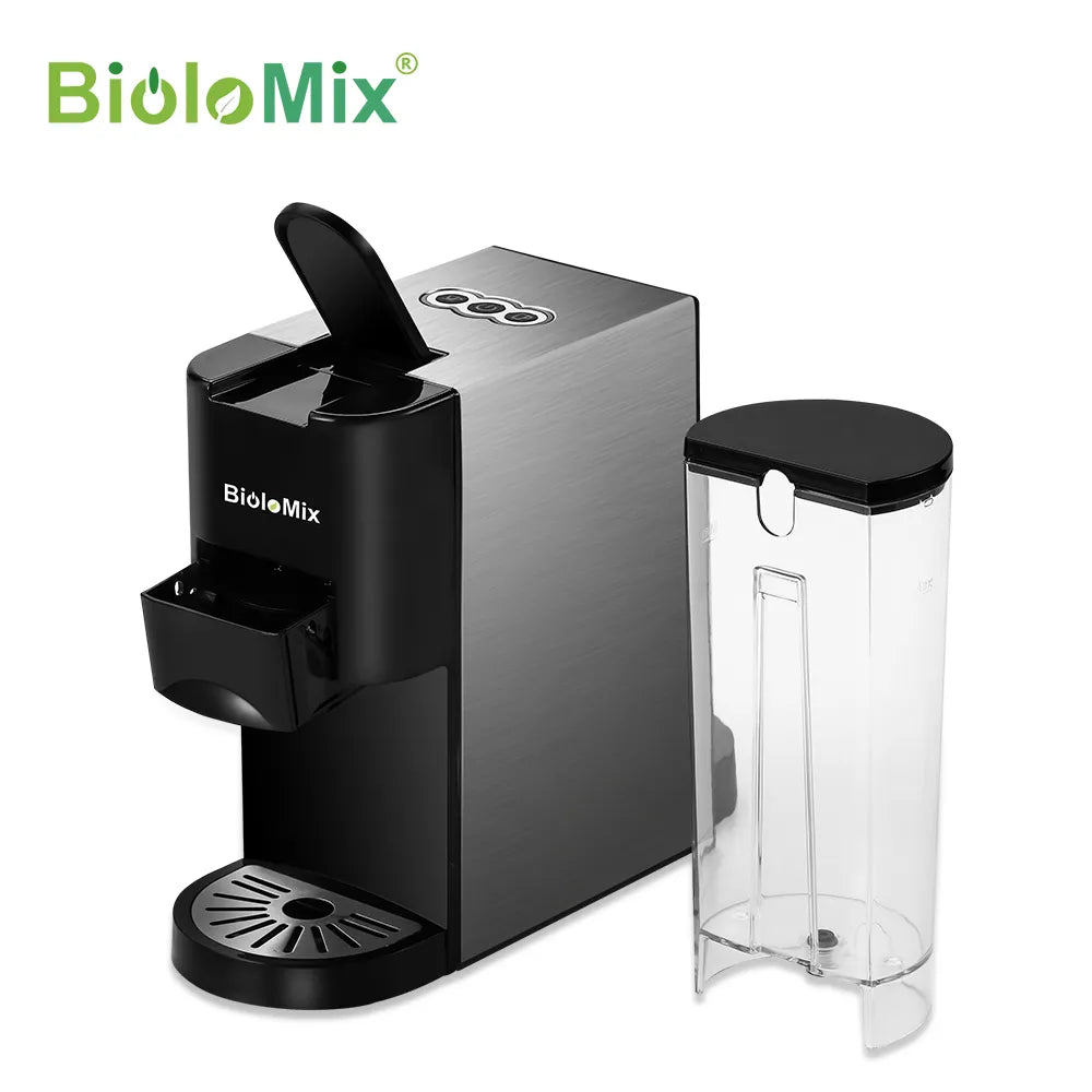 BioloMix 3 in 1 Espresso Coffee Machine 19Bar 1450W Multiple Capsule Coffee Maker Fit Nespresso,Dolce Gusto and Coffee Powder