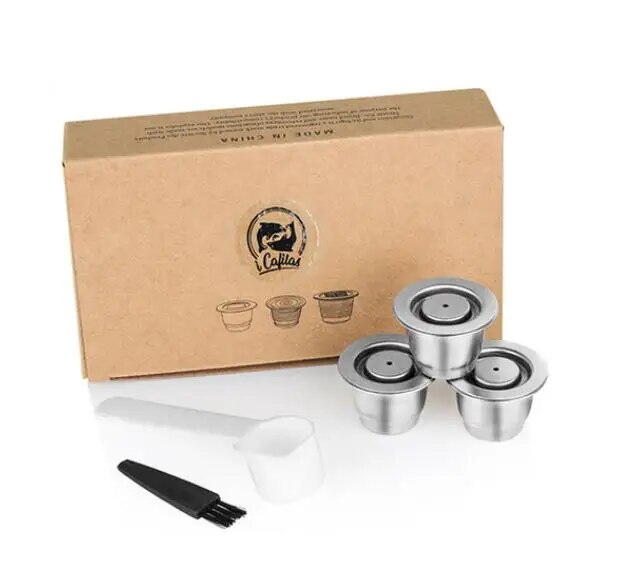 ICafilas Stainless Steel Refillable Reusable For Nespresso Coffee Capsule Cafeteira Filter for Essenza Mini & Citi