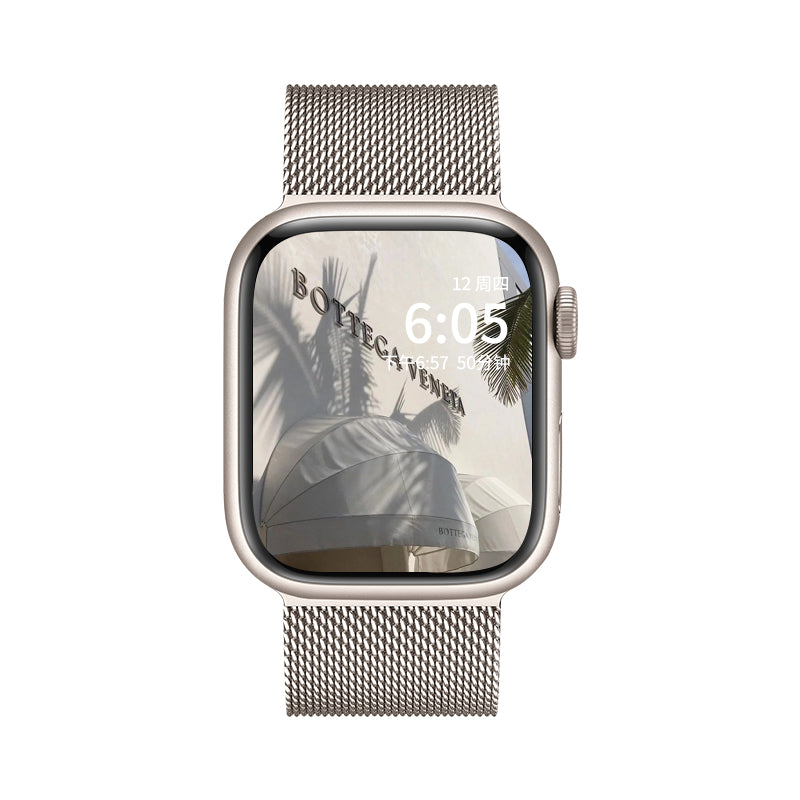 Correa magnética de acero inoxidable para Apple Watch con lazo milanés 