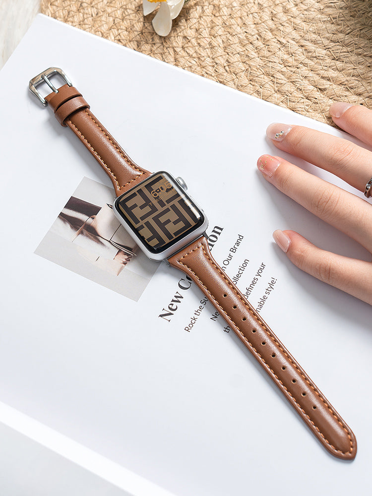 Premium Thin Sports Leather Apple Watch Band For Girls and Woman