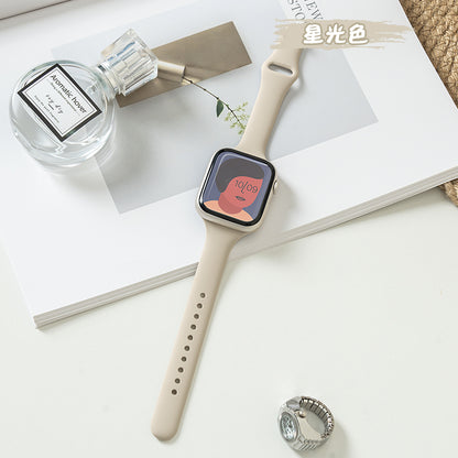 Мягкий силиконовый водонепроницаемый спортивный ремешок для Apple Watch 