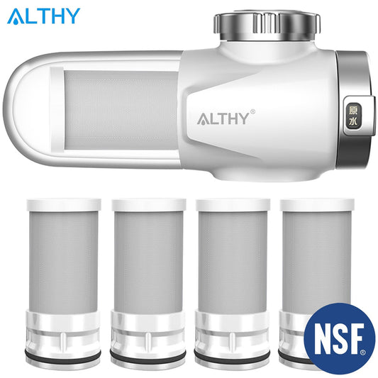 ALTHY ACF System Faucet Water Filter, Tap Water Purifier, Reduces Lead, Chlorine & Bad Taste NSF Certified 320-Gallon Kitchen