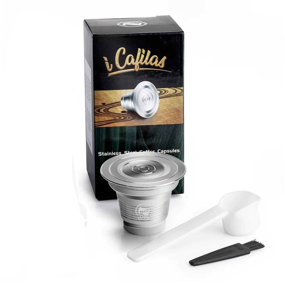 ICafilasFor Nespresso LOR Machine Reusable Coffee Filter For Nespresso Coffee Capsules Crema Coffee Powder Refillable Basket