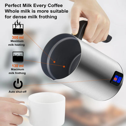 BioloMix Upgraded 4 in 1 Coffee Milk Frother Frothing Foamer Automatic Milk Warmer Cold/Hot Latte Cappuccino Chocolate