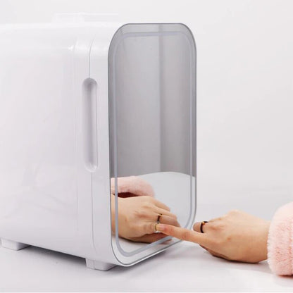 Mini Refrigerator Kitchen Portable Mirror Fridge Auto Compressor Student Dormitory Home Picnic Camping Compact Cooler