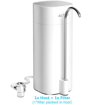 ALTHY Sistema de ultrafiltración purificador de filtro de agua potable para grifo de encimera, reduce el 99%, el cloro, los metales pesados ​​y el olor