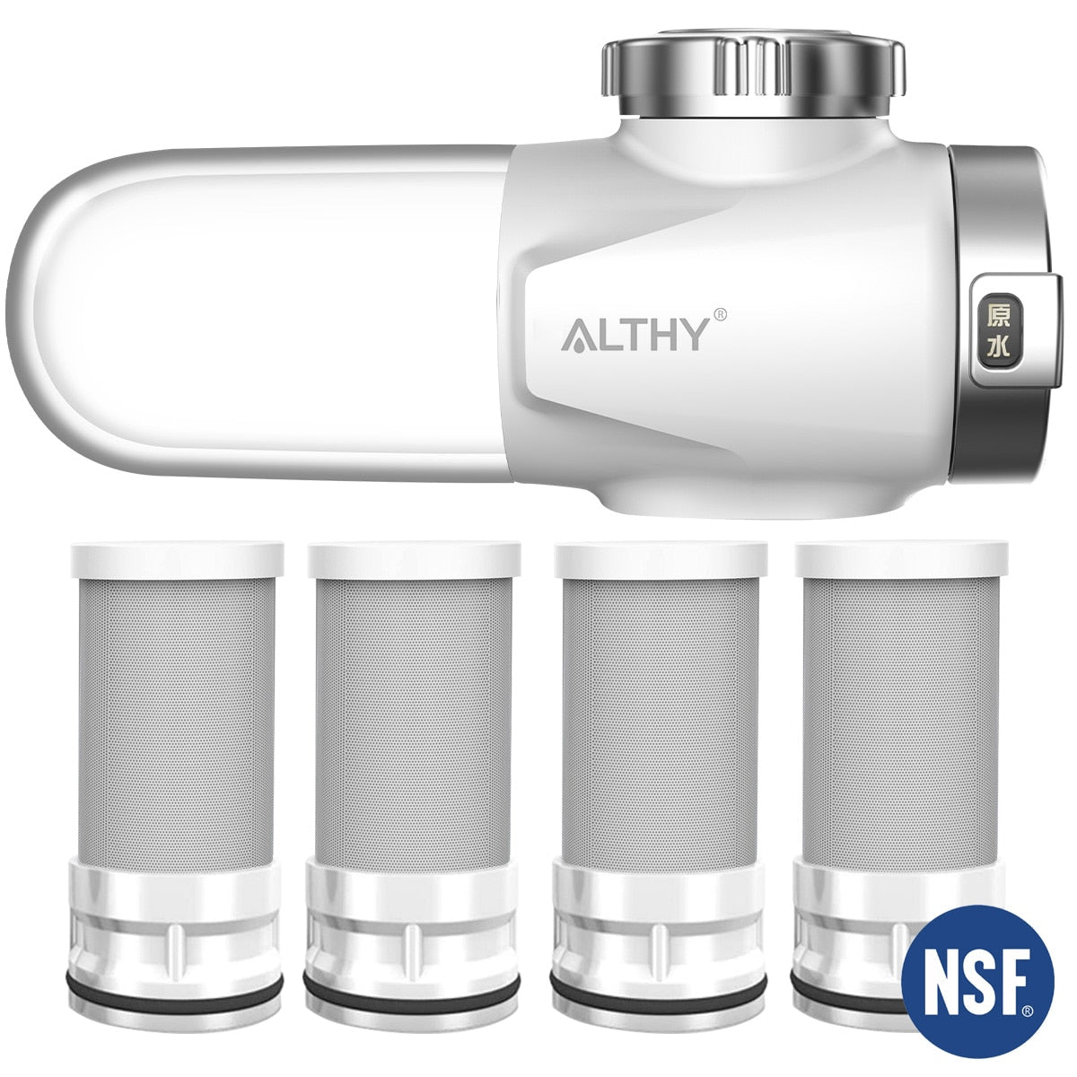 ALTHY ACF System Faucet Water Filter, Tap Water Purifier, Reduces Lead, Chlorine & Bad Taste NSF Certified 320-Gallon Kitchen