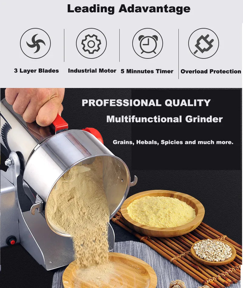 BioloMix 700g Grains Spices Hebals Cereals Coffee Dry Food Grinder Mill Grinding Machine Gristmill Flour Powder crusher
