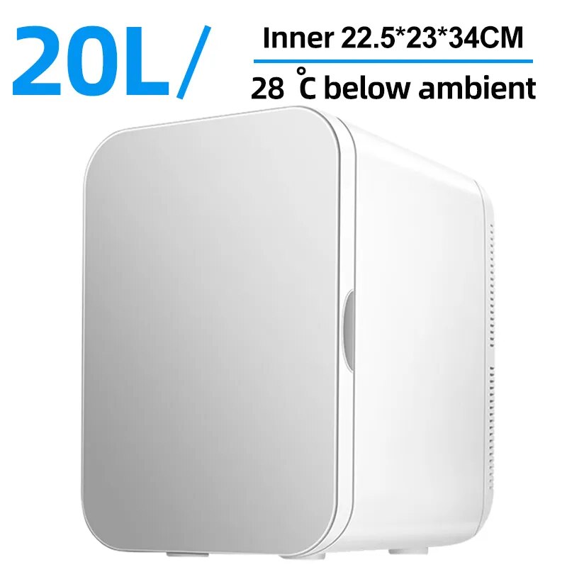 Mini Fridge Refrigerator 12V/220V Beauty Cooler Warmer Refrigerators Constant Temperature Skincare Preservation for HOME CAR