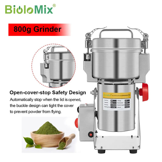 BioloMix 700g Grains Spices Hebals Cereals Coffee Dry Food Grinder Mill Grinding Machine Gristmill Flour Powder crusher