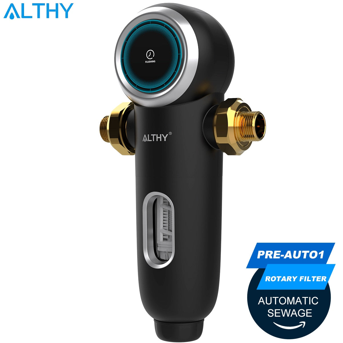ALTHY PRE-AUTO1 Automatic Flushing Backwash Prefilter Spin Down Sediment Water Filter Central Whole House Purifier System