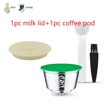 Reusable Coffee Capsules Brand Upgrade for Dolce Gusto Filter More Cream Coffee Reusable Maker Pods icafilas