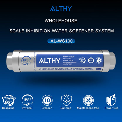 ALTHY IPSE Whole House Scale Inhibition Water Softener System Machine Descaler Filter Anti Limescale Corrosion & Hard water