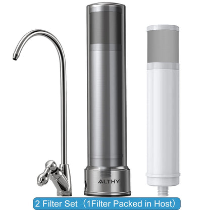 ALTHY U200PRO Кухонный фильтр для очистки питьевой воды под раковиной 5 в 1, система фильтрации из нержавеющей стали 0,01 мкм с краном