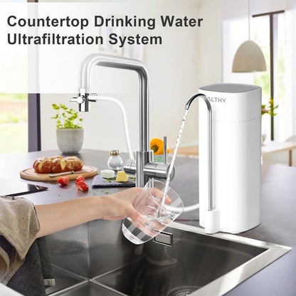 ALTHY Countertop Faucet Drinking Water Filter Purifier Ultrafiltration System, Reduces 99% , Chlorine, Heavy Metals,Odor