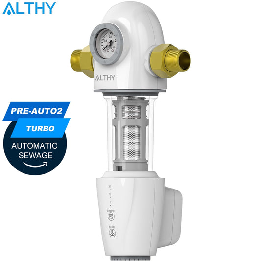 ALTHY PRE-AUTO2 Автоматический промывочный фильтр предварительной очистки с обратной промывкой, центральный фильтр для воды для всего дома