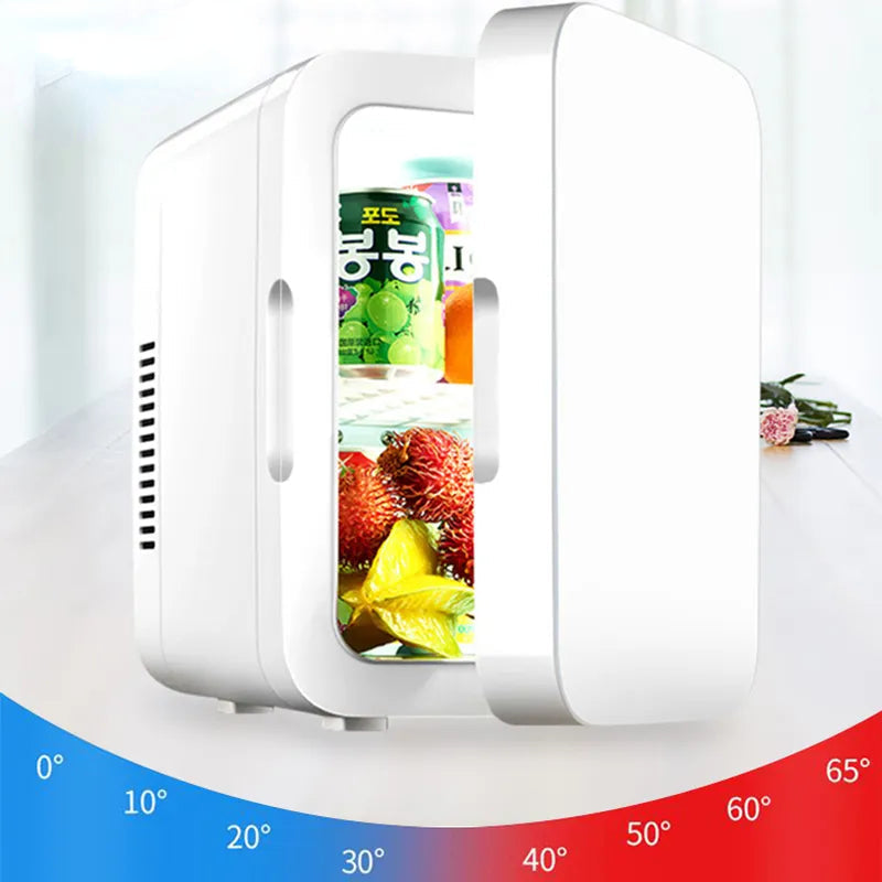 Mini Refrigerator Portable Cooler Compact Refrigerator 220V for Car Truck Kitchen Home Use Picnic Camping Silent Freezer